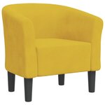 vidaXL Fauteuil cabriolet jaune velours