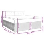 vidaXL Sommier à lattes de lit avec matelas Noir 180x200 cm Velours