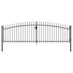 vidaXL Double portail avec haut sous forme de lance 400 x 200 cm