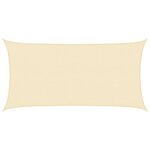 vidaXL Voile d'ombrage 160 g/m² Crème 3x6 m PEHD
