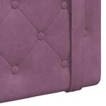 vidaXL Tête de lit suspendue Avec lumière LED Pourpre Velours