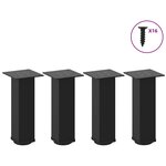 vidaXL Pieds de table basse 4 pièces Noir 30-32 cm Acier