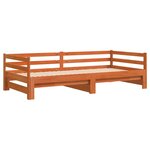 vidaXL Lit de jour et lit gigogne sans matelas 90x190 cm bois massif