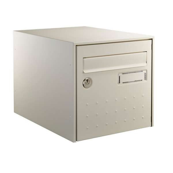 Boîte aux lettres beige simple face steel box - decayeux