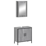 vidaXL Ensemble de meubles de salle de bain 2 Pièces Sonoma gris