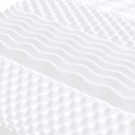 vidaXL Matelas en mousse enfants blanc 80x160 cm 7 zones dureté 20 ILD