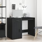 Bureau vidaXL en chêne noir 100x49x75 cm en bois d'ingénierie