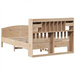 vidaXL Lit bibliothèque sans matelas 140x190 cm bois de pin massif