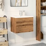 vidaXL Armoire lavabo avec bassin intégré chêne artisanal