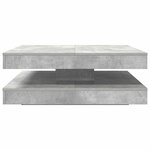 vidaXL Table basse rotative à 360 degrés gris béton 90x90x34 5 cm