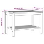 vidaXL Table d'appoint Huile Naturelle 70 x 40 x 45 cm