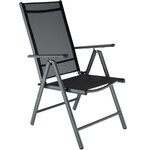 Salon de jardin aluminium 8 places gris foncé 2108044