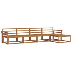 vidaXL Ensemble de canapés d'extérieur 5 pc Naturel