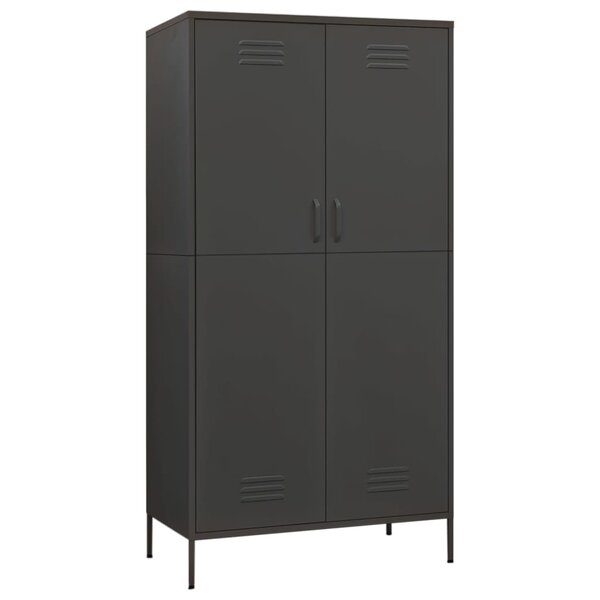 vidaXL Garde-robe Anthracite 90x50x180 cm Acier