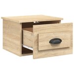 vidaXL Table de chevet murale chêne sonoma 41 5x36x28 cm