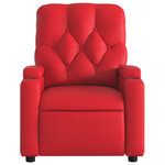 vidaXL Fauteuil inclinable électrique Rouge Similicuir