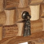 Bureau table poste de travail meuble d'ordinateur informatique étude 115 x 50 x 76 cm bois d'acacia massif brun 02_0023373