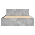 vidaXL Cadre de lit avec tête de lit gris béton 120x200 cm