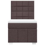vidaXL Sommier à lattes de lit avec matelas Marron foncé 90x190 cm
