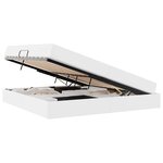 vidaXL Lit avec rangement et matelas avec matelas Blanc 200 x 200 cm