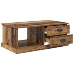vidaXL Table basse Bois Ancien 90 x 50 x 35 cm Bois d'ingénierie