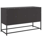 vidaXL Meuble TV noir 100 5x39x60 5 cm acier