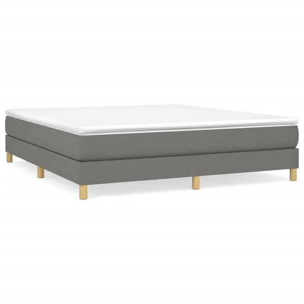 vidaXL Cadre de lit gris foncé 160x200 cm tissu