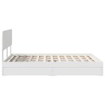 vidaXL Lit de Rangement Blanc 140 x 190 cm Bois d'ingénierie