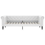 vidaXL Lit de jour avec lit gigogne blanc 90x200 cm similicuir