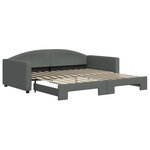 vidaXL Lit de jour avec lit gigogne gris foncé 100x200 cm tissu