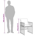 vidaXL Ensemble à manger de jardin avec coussins 13 Pièces marron rotin