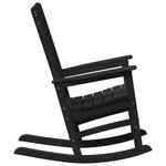 vidaXL Chaise Berçante de Jardin Noire 70x92x108 cm HDPE