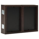 vidaXL Cadre photo dépliable Marron foncé 22x15 cm+2x(10x15 cm)
