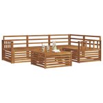vidaXL Ensemble de canapés d'extérieur 5 Pièces Naturel