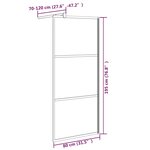 vidaXL Paroi de douche 80x195 cm Verre ESG dépoli Noir