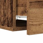 vidaXL Cabinet de chevet 2 Pièces Bois ancien 35 x 35 x 20 cm