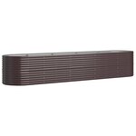 vidaXL Lit surélevé de jardin Acier galvanisé marron