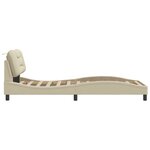 vidaXL Cadre de lit sans matelas Hvar crème 90x200 cm tissu
