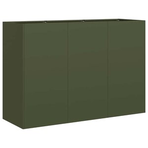 vidaXL Jardinière vert olive 120x40x80 cm acier laminé à froid