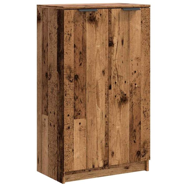 vidaXL Armoire à chaussures vieux bois 59x35x100 5cm bois d'ingénierie