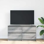 vidaXL Meuble TV sonoma gris 100x35x54 cm bois d'ingénierie
