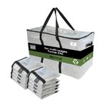Pack and Move - Lot 8 Grands Sacs Déménagement Transparent Recyclé - Rangement Et Transport Ultra Résistant - Réutilisable - Poignées Solides - 100L