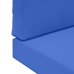 vidaXL Coussin de canapé d'extérieur 2 Pièces Bleu royal Polyester