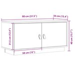vidaXL Meuble TV 80x34x40 cm Bois de pin massif