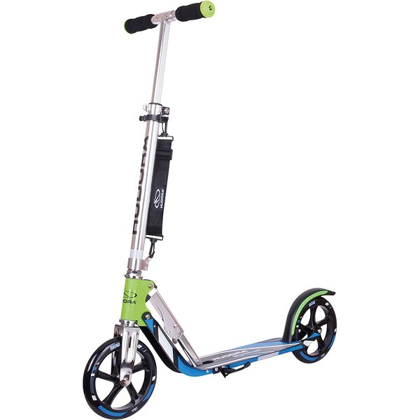 Hudora 14750/01 - Trottinette Aluminium Big Wheel 205 vert et bleu.