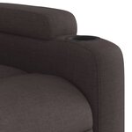vidaXL Fauteuil inclinable électrique Marron foncé Tissu