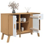 vidaXL Buffet OLDEN blanc et marron 114x43x73 5 cm bois massif de pin