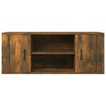 vidaXL Meuble TV Chêne fumé 100x35x40 cm Bois d'ingénierie