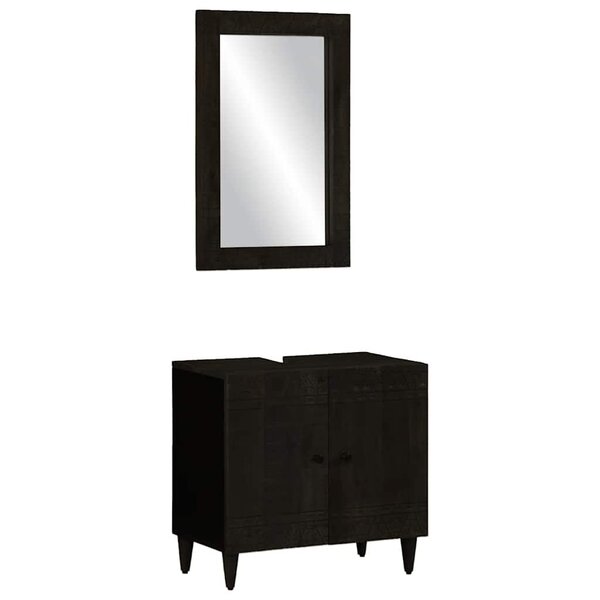vidaXL Ensemble de meubles salle de bain 2 Pièces bois de manguier massif