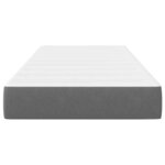 Matelas à ressorts ensachés vidaXL Gris clair  taille moyenne 90x200x20 cm  en tissu